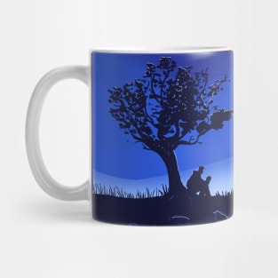 Sitting under a falling star Mug